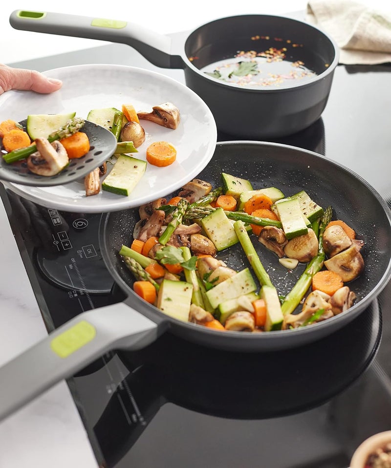 BRA COOKWARE Life Ceramic Nonstick Frying Pan | 11 Inch Recycled Cast Aluminum Skillet | Ceramic Non-Stick Fry Pan | PFOA Free Searing Skillet | All Cooktops (incl. Induction) | Soft-Touch Handle - Image 3
